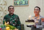 HUT TNI ke-80, Kapolresta Mataram Beri Kejutan untuk Dandim 1606/Mataram