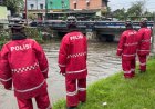 Hujan Deras Guyur Mataram, Sat Samapta Polresta Lakukan Patroli Bersepeda dan Pantau Debit Sungai