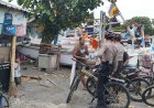 Patroli Bersepeda Sat Samapta Polresta Mataram Sisir Pesisir Ampenan, Imbau Warga Waspada Cuaca Buruk
