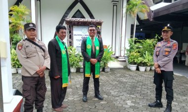 Pastikan Ibadah Berjalan Khidmat, Kapolsek Selaparang Pimpin Pengamanan Ibadah Minggu